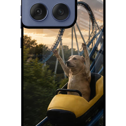 Rollercoaster Dog Moto Edge 60 Fusion Metal Case Back Cover by Casekaro