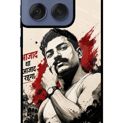 Chandrashekhar Azad Fearless Moto Edge 60 Fusion Metal Case Back Cover by Casekaro