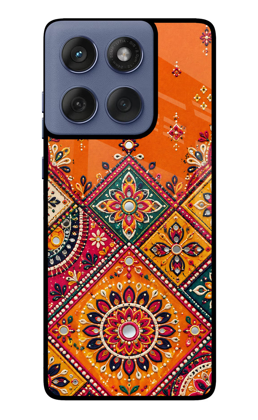 Kutch Glow Moto Edge 60 Fusion Back Cover, Metal case