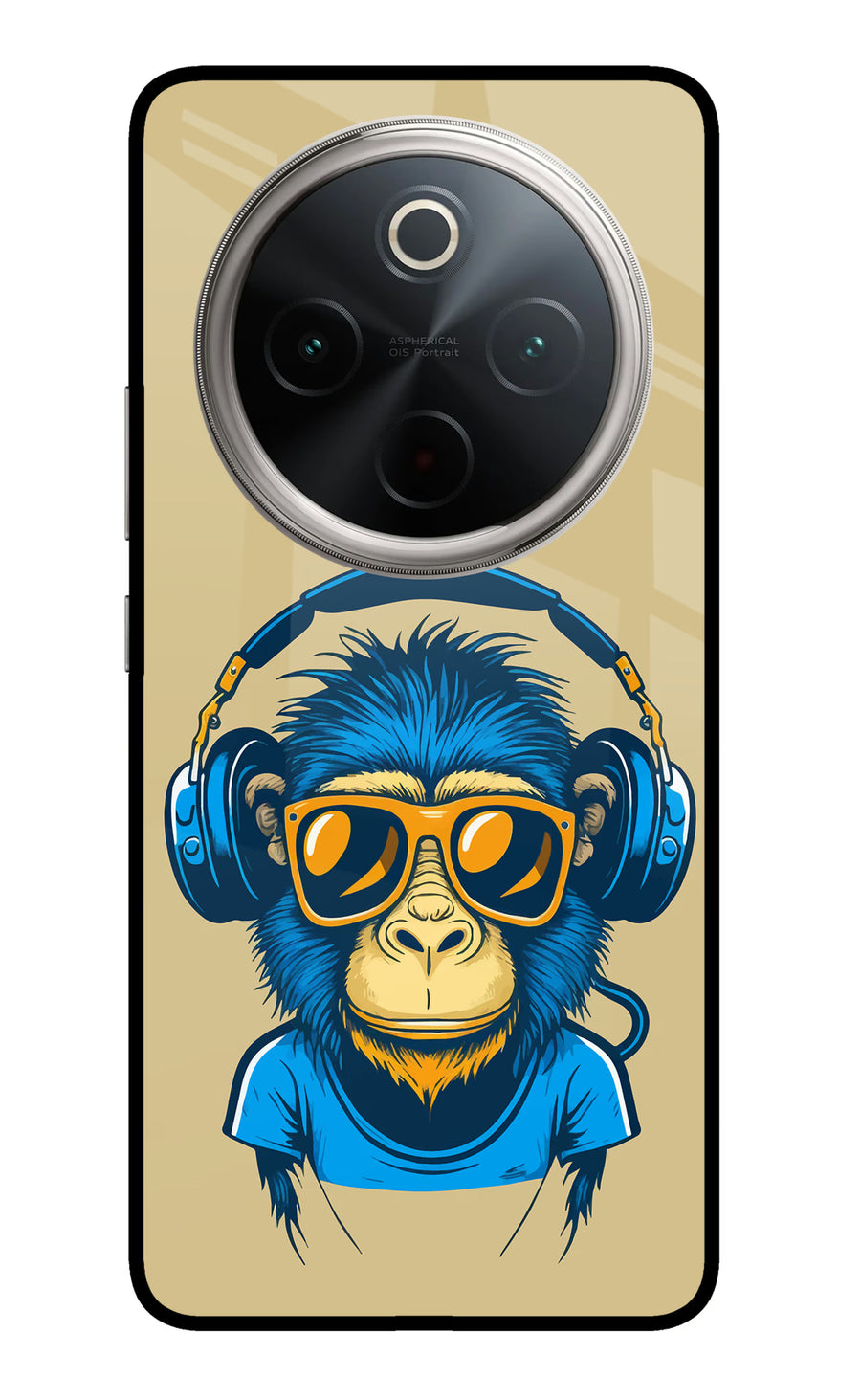 Monkey Headphone Vivo T4 5G Back Cover, Metal case