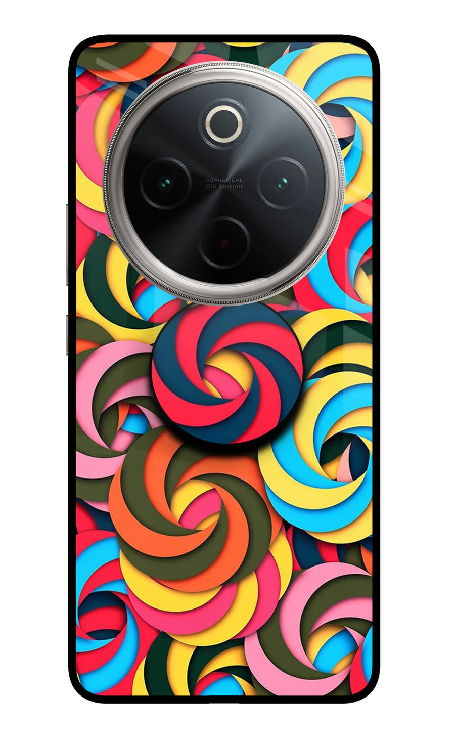 Spiral Pattern Vivo T4 5G Pop Case, Metal case