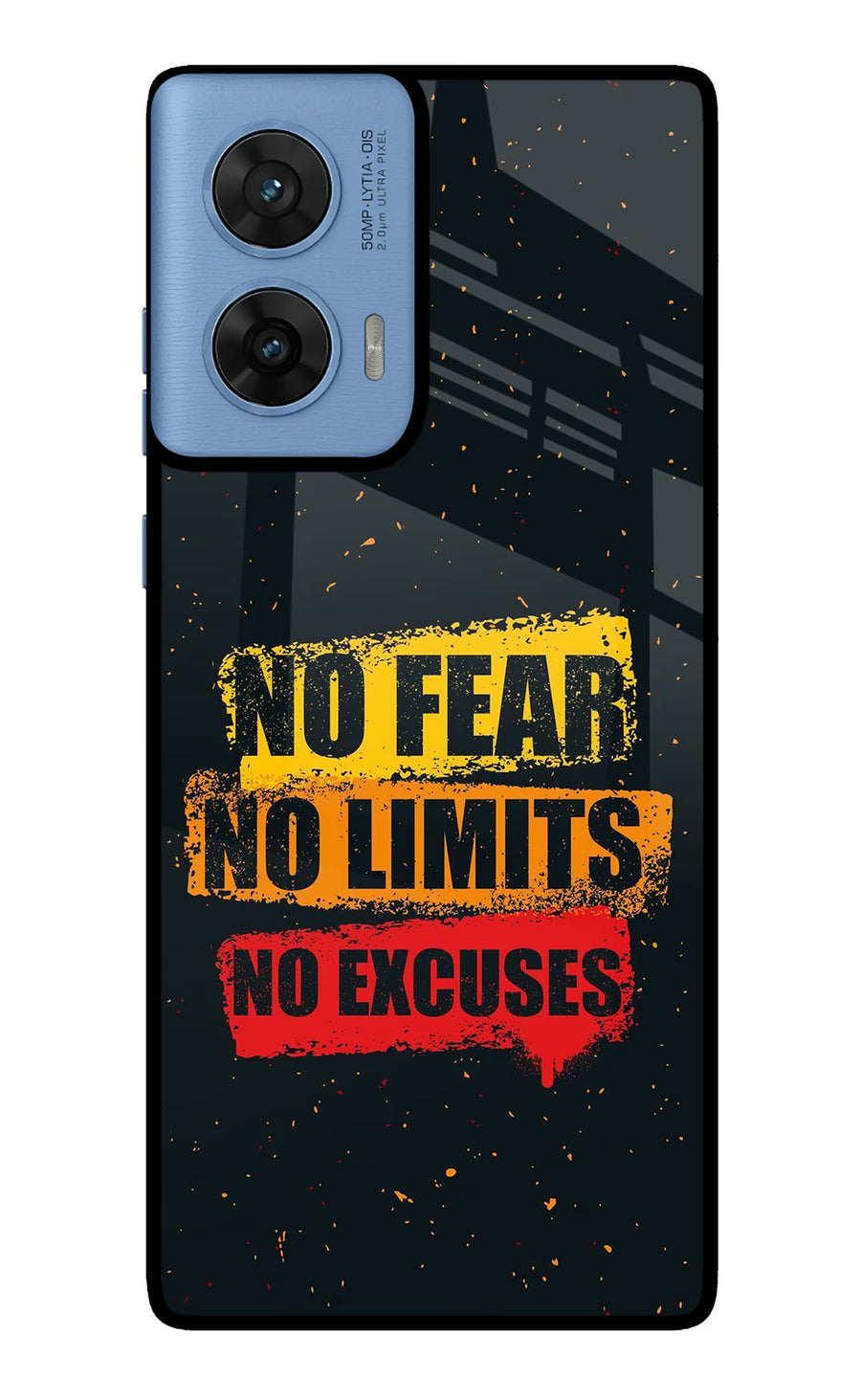No Fear No Limits No Excuse Moto G96 5G Back Cover, Metal case