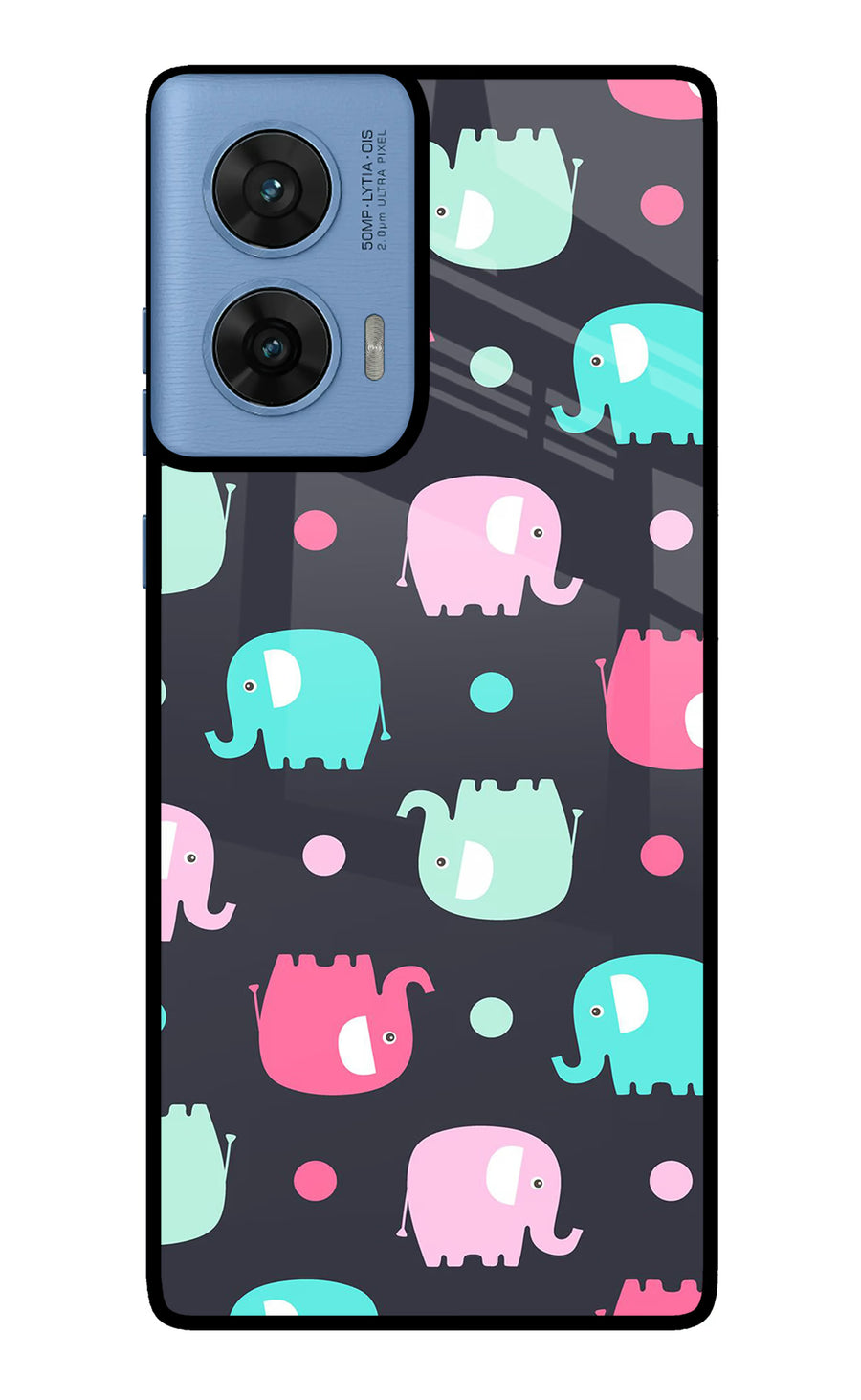 Elephants Moto G96 5G Back Cover, Metal case