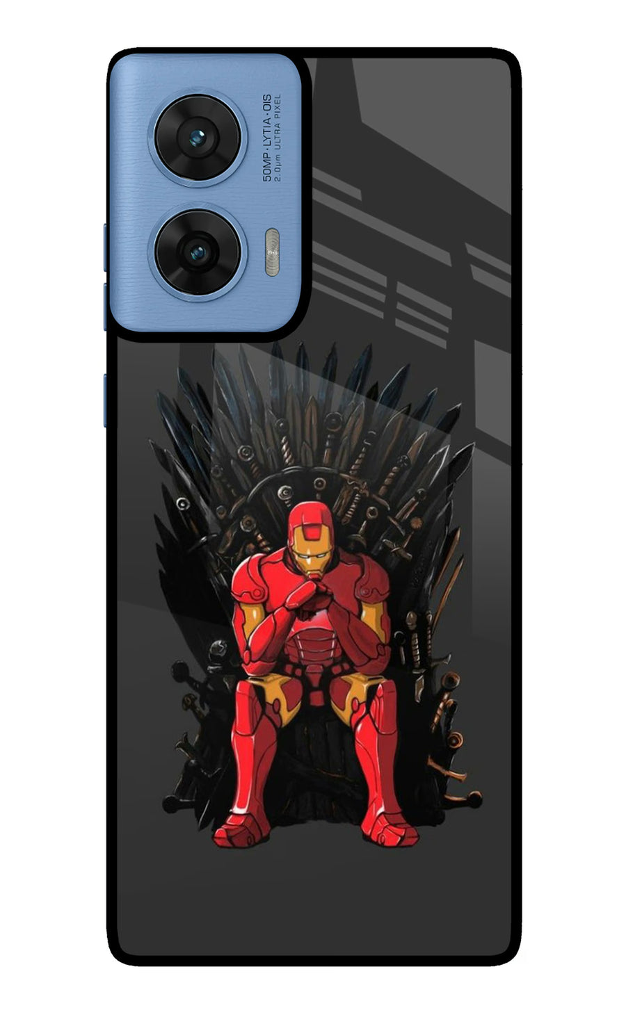 Ironman Throne Moto G96 5G Back Cover, Metal case