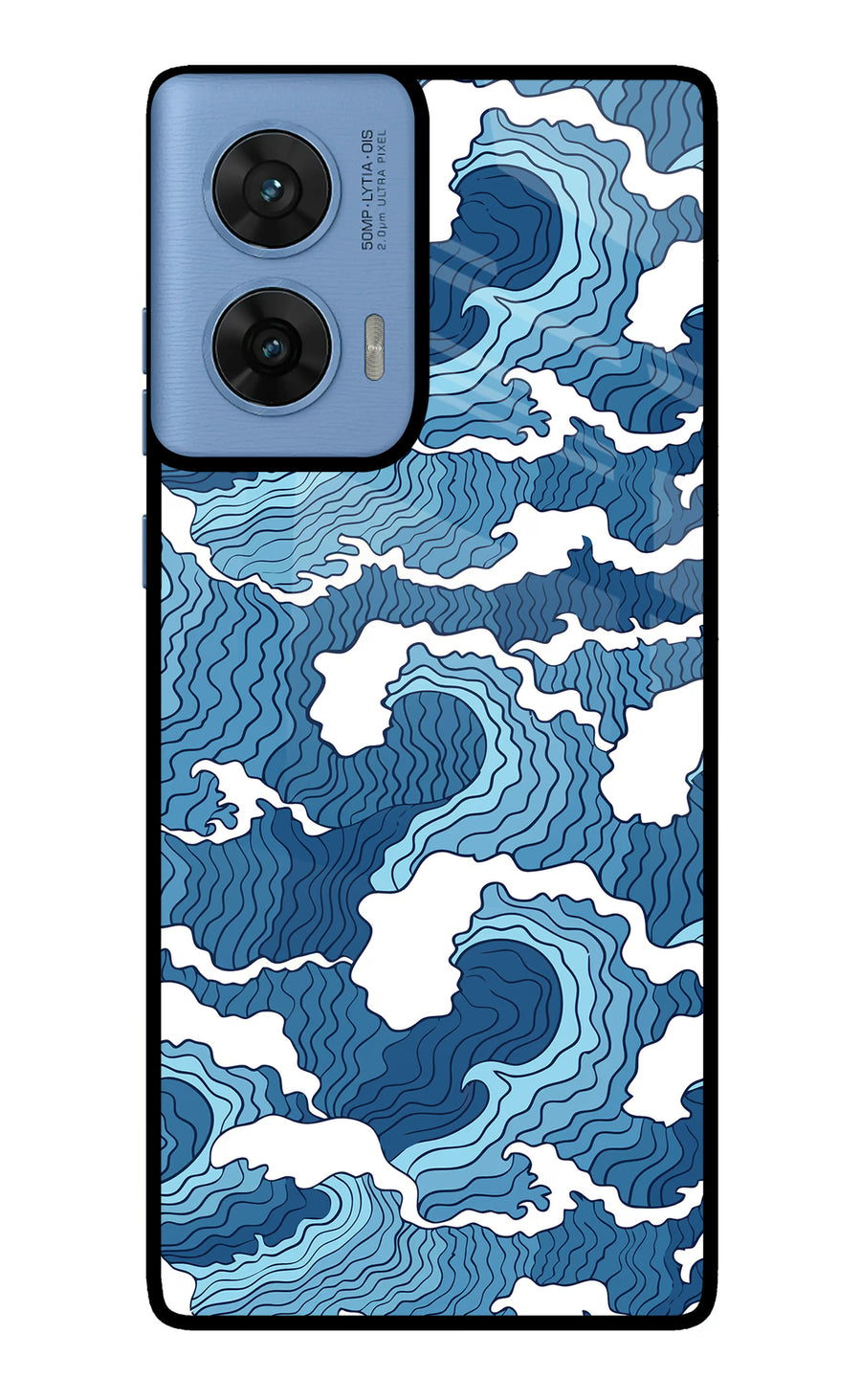 Blue Waves Moto G96 5G Back Cover, Metal case