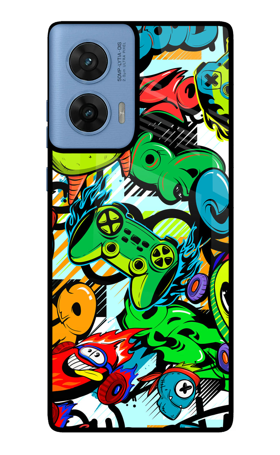 Game Doodle Moto G96 5G Back Cover, Metal case