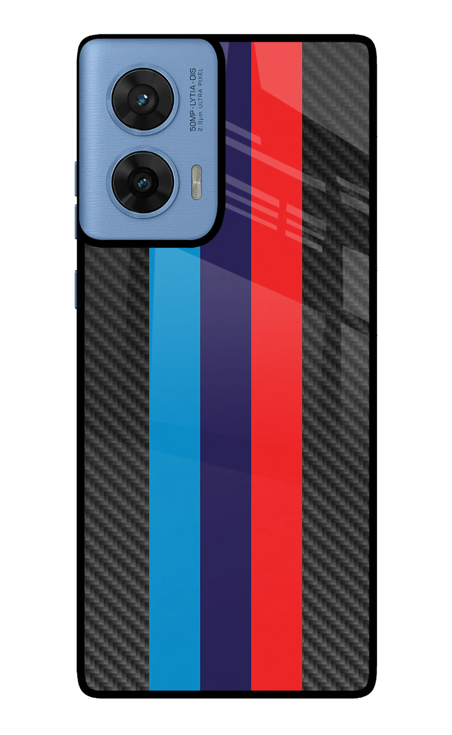 BMW Stripes Pattern Moto G96 5G Back Cover, Metal case