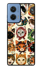 Cool Cat Moto G96 5G Metal Case Back Cover by Casekaro