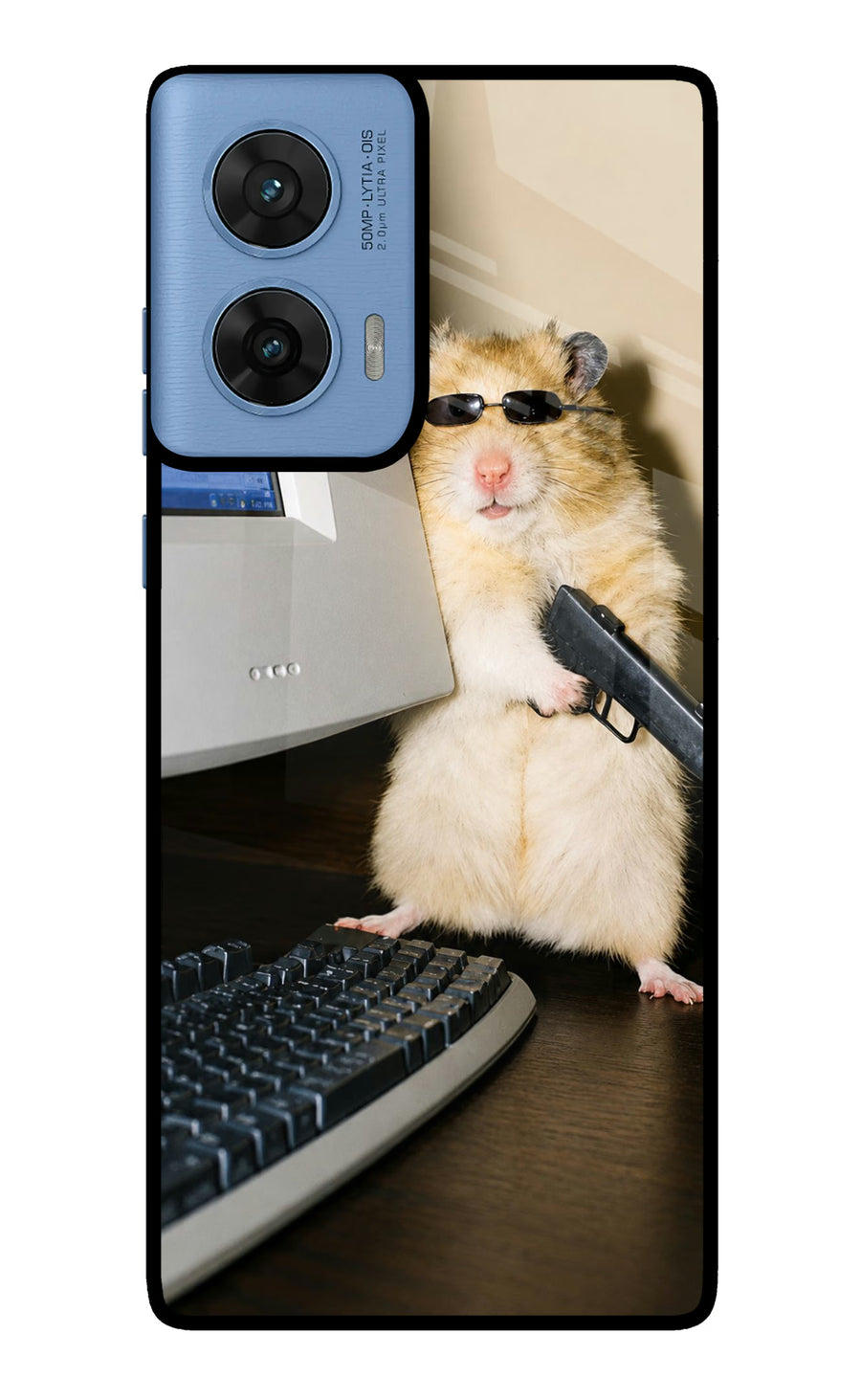 Hacker Hamster Moto G96 5G Back Cover, Metal case