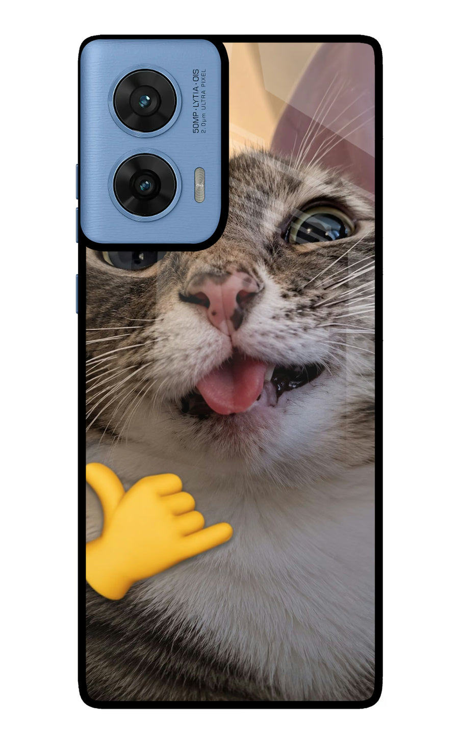 Silly Cat Call Moto G96 5G Back Cover, Metal case