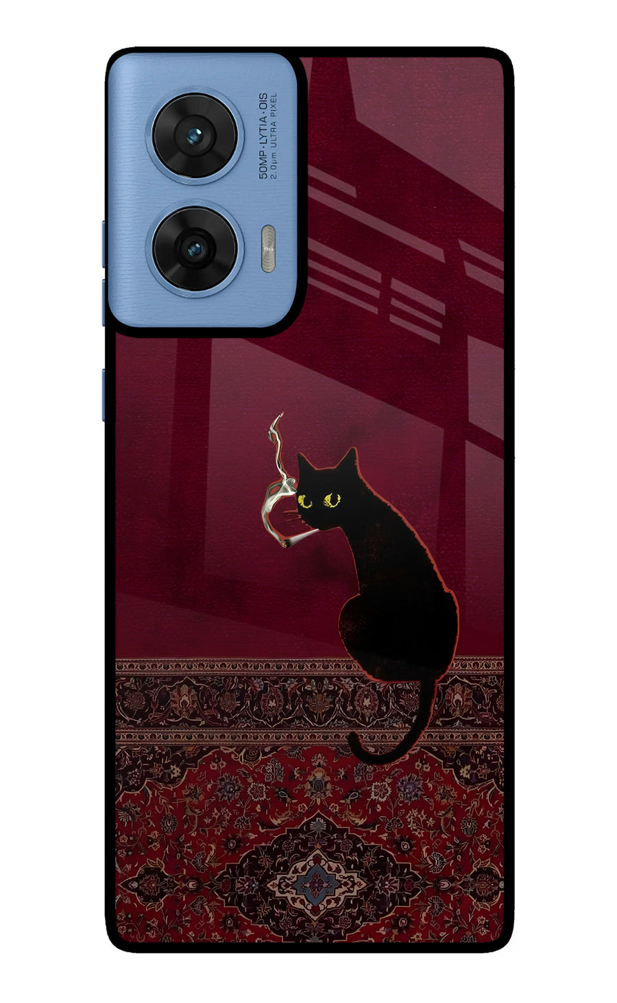 Midnight Cat Moto G96 5G Back Cover, Metal case