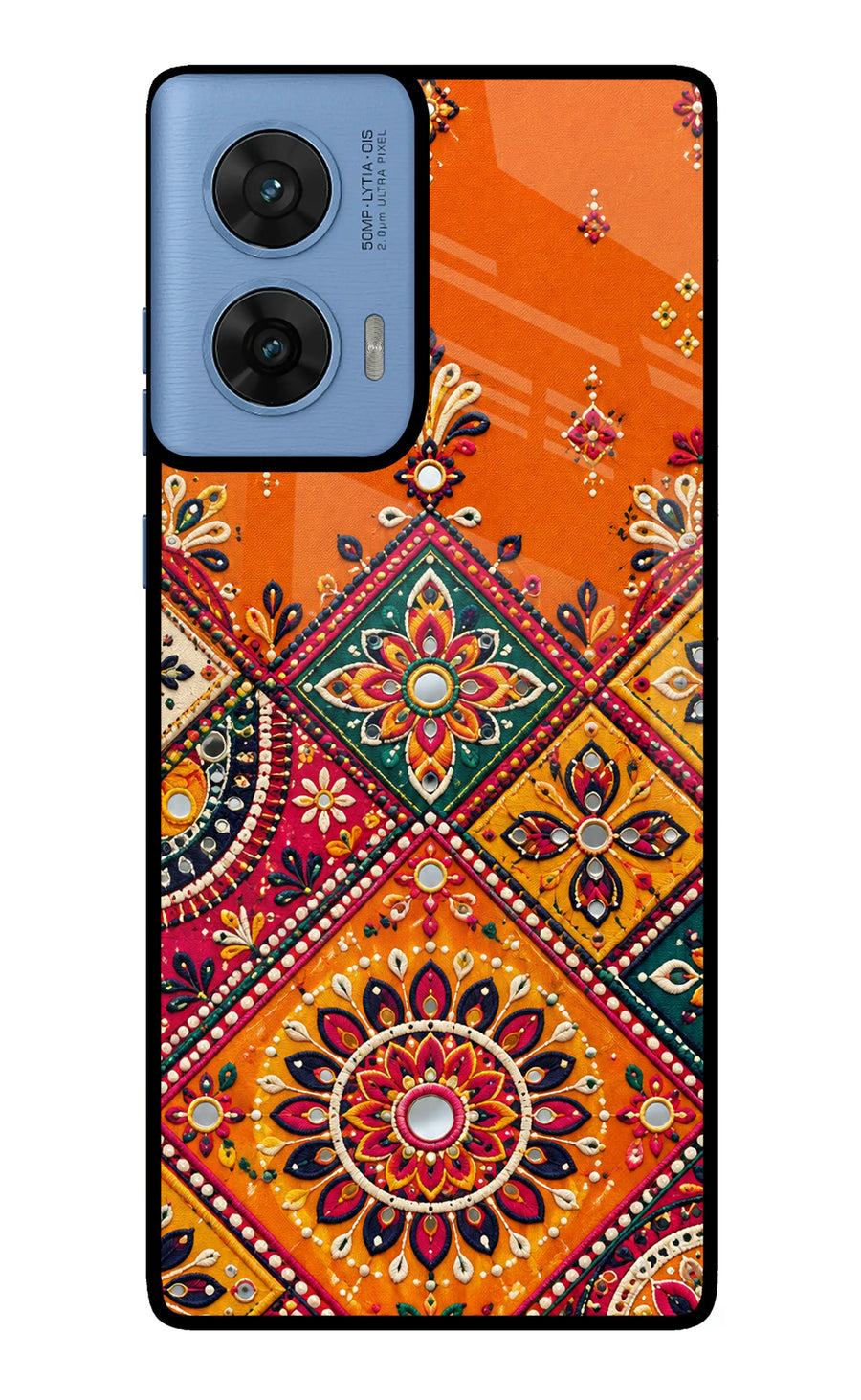 Kutch Glow Moto G96 5G Back Cover, Metal case