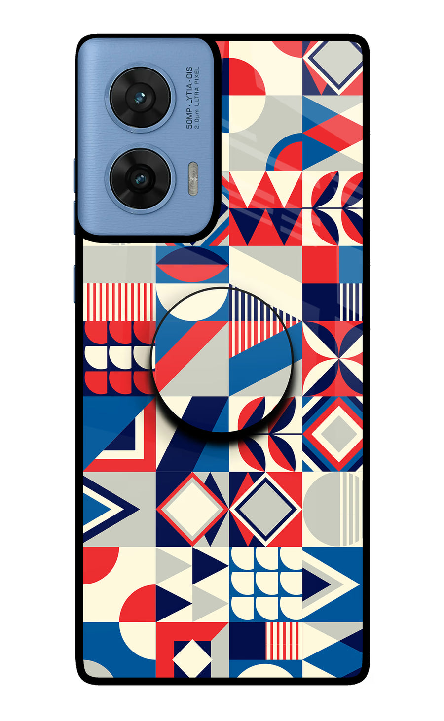 Colorful Pattern Moto G96 5G Pop Case, Metal case
