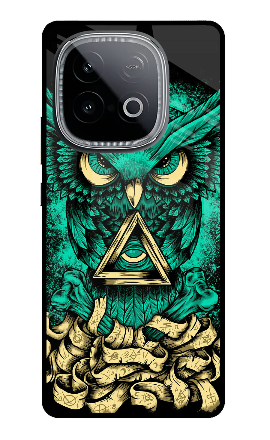 Green Owl iQOO Neo 10 Back Cover, Metal case