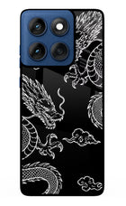 Twin Dragons Moto Edge 60 Metal Case Back Cover by Casekaro