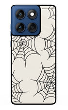 Spider Web Moto Edge 60 Metal Case Back Cover by Casekaro