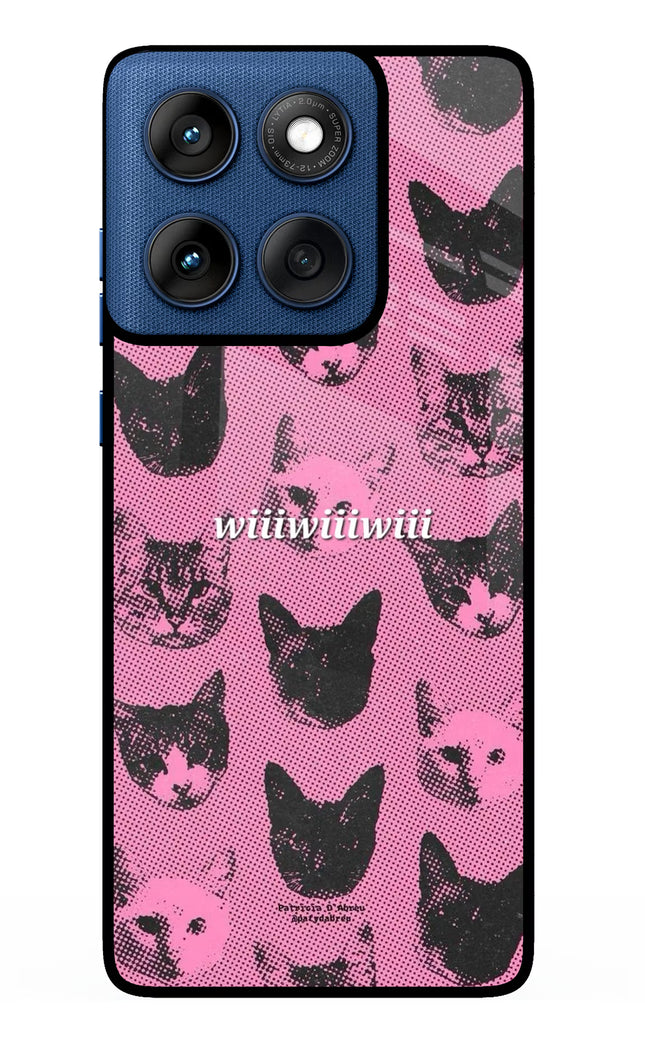 Pink Cats Moto Edge 60 Metal Case Back Cover by Casekaro