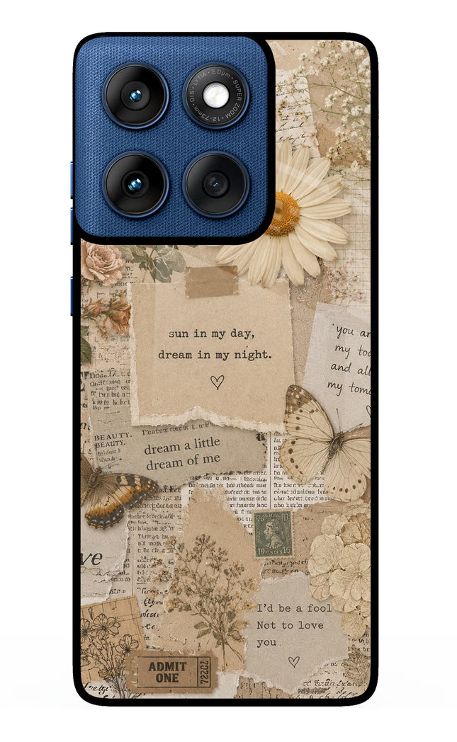 Vintage case Moto Edge 60 Metal Case Back Cover by Casekaro