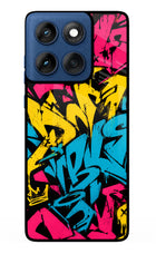 Graffiti Vibe Moto Edge 60 Metal Case Back Cover by Casekaro