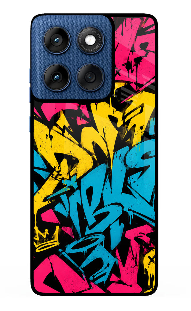 Graffiti Vibe Moto Edge 60 Metal Case Back Cover by Casekaro