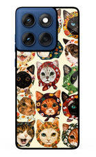 Cool Cat Moto Edge 60 Metal Case Back Cover by Casekaro