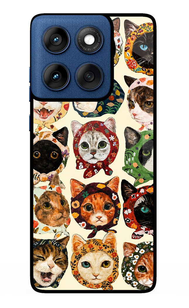 Cool Cat Moto Edge 60 Metal Case Back Cover by Casekaro