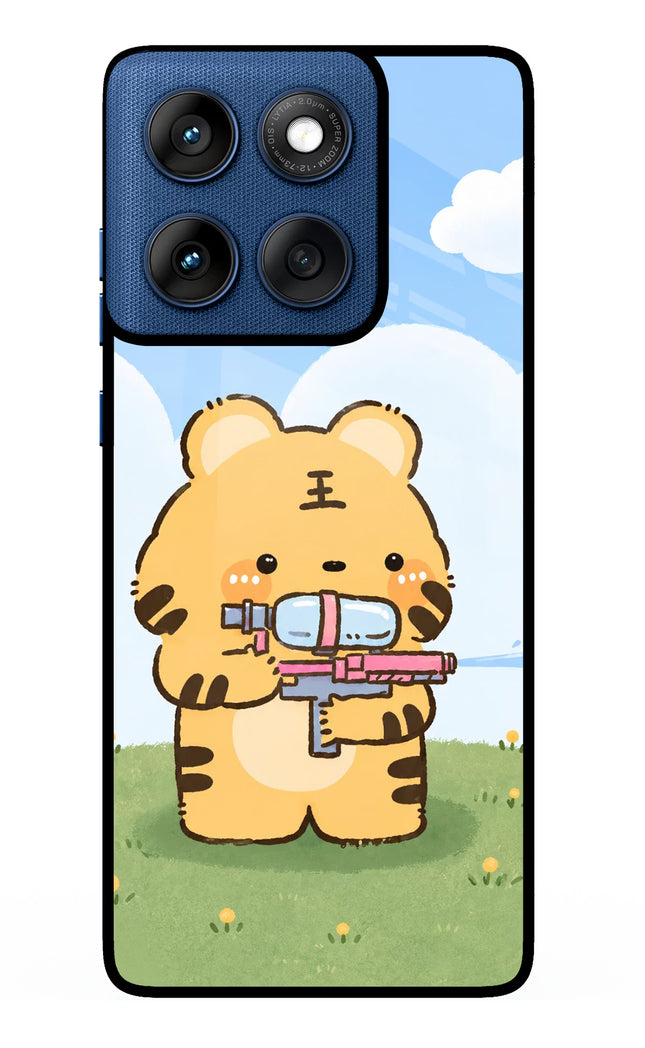 Tiger Treat Moto Edge 60 Metal Case Back Cover by Casekaro