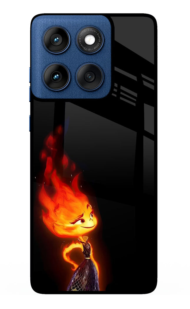 Ember Flame Moto Edge 60 Metal Case Back Cover by Casekaro