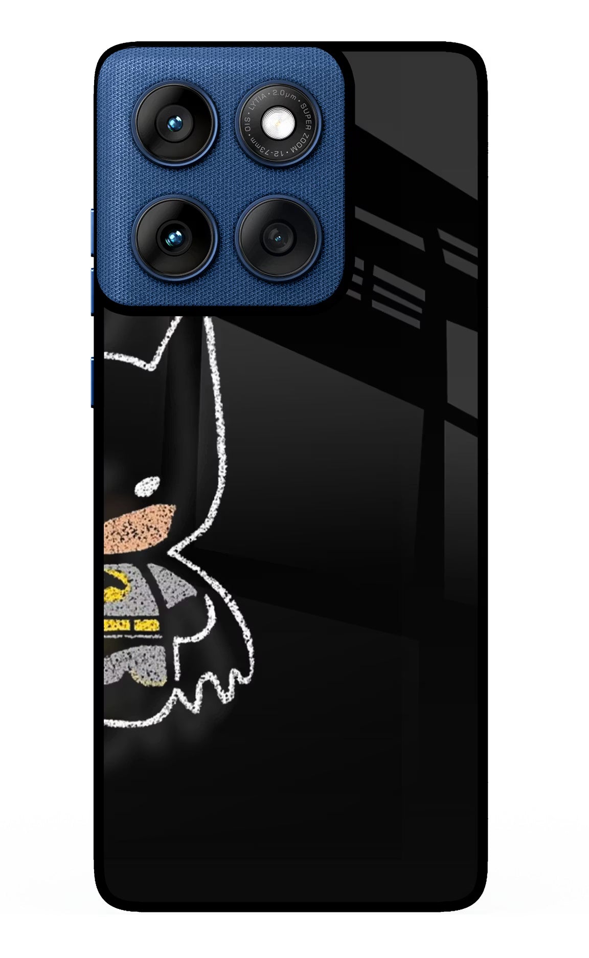 Bat Kitty Moto Edge 60 Metal Case Back Cover by Casekaro