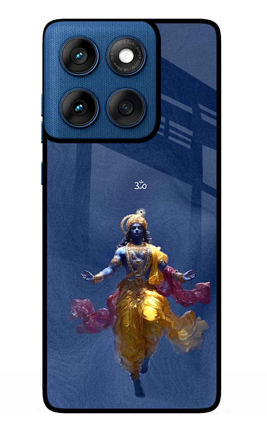 Cosmic Krishna Moto Edge 60 Back Cover, Metal case