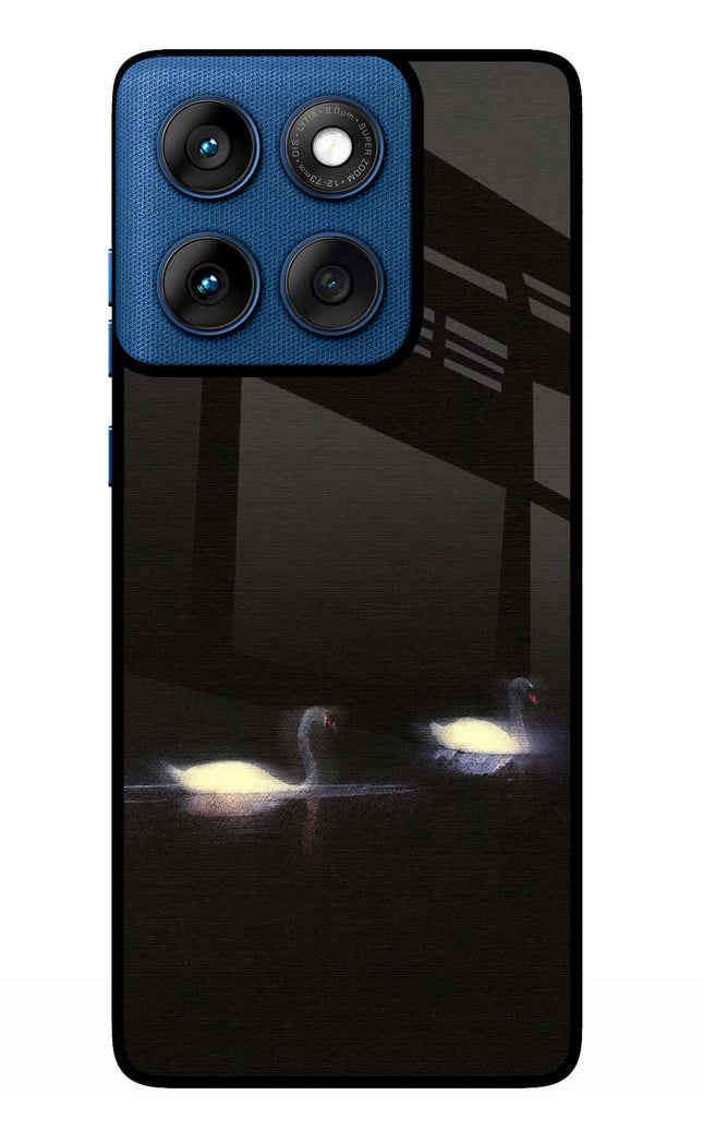 Silent Swans Moto Edge 60 Metal Case Back Cover by Casekaro
