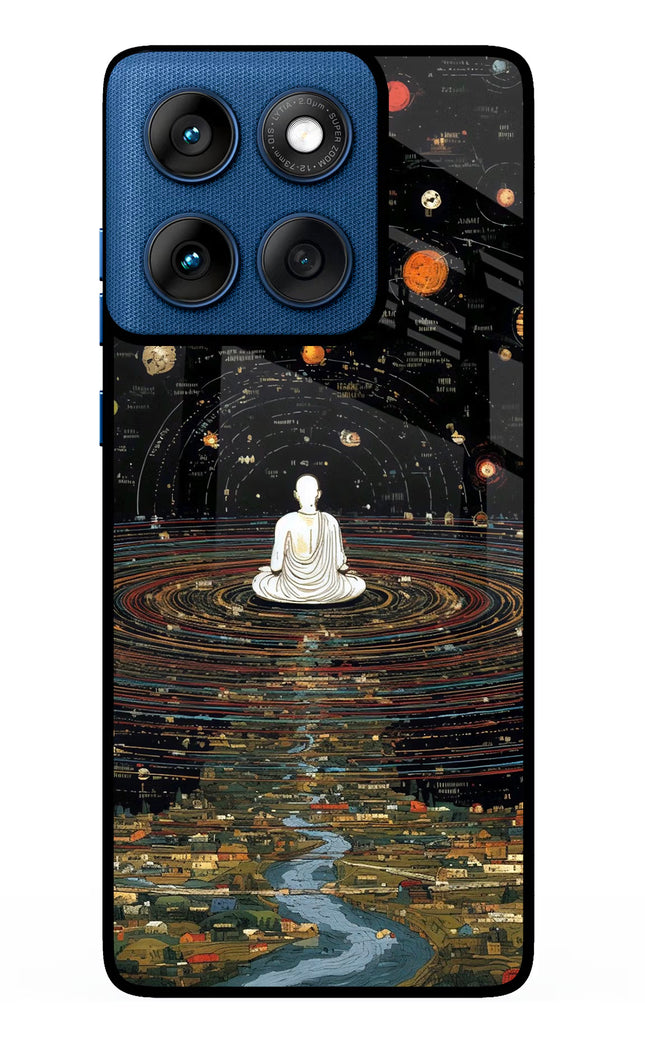 Space Monk Moto Edge 60 Metal Case Back Cover by Casekaro