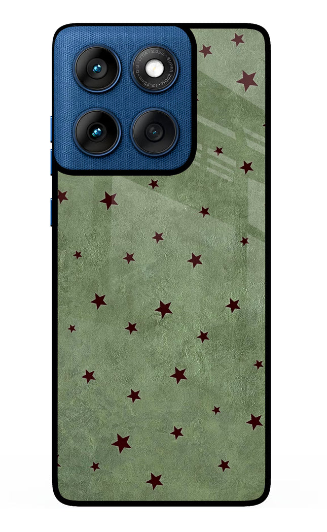 Green Stars Moto Edge 60 Metal Case Back Cover by Casekaro