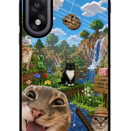 Minecraft Cat Chaos OnePlus Nord 5 Metal Case Back Cover by Casekaro