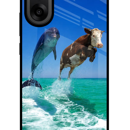 Dolphin vs Cow OnePlus Nord CE5 Metal Case Back Cover by Casekaro