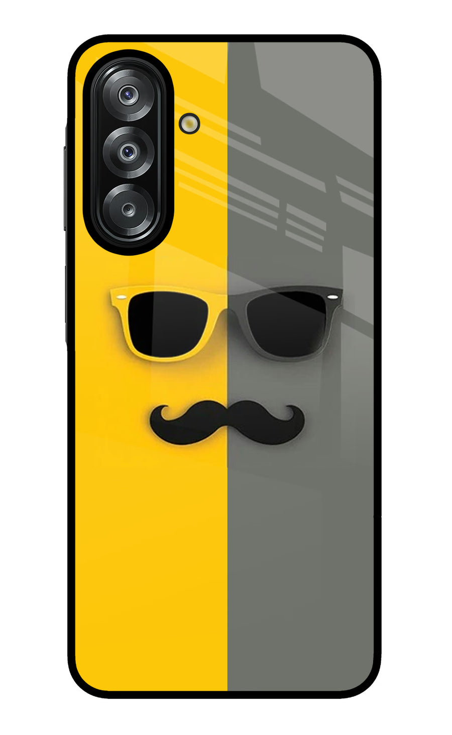 Sunglasses with Mustache Samsung A26 Back Cover, Metal case