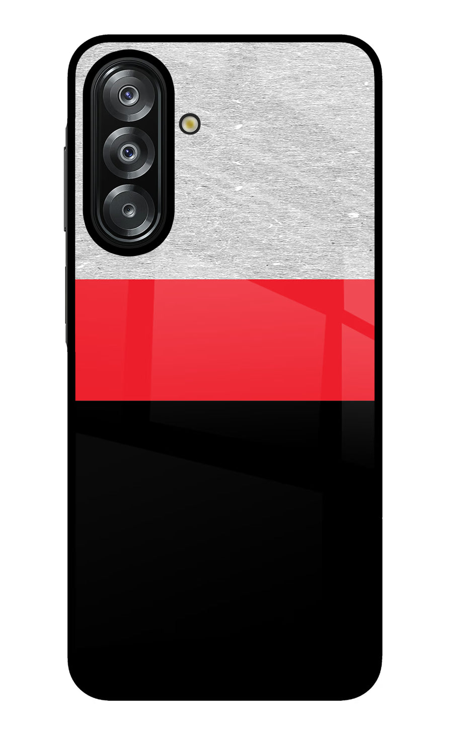 Tri Color Pattern Samsung A26 Back Cover, Metal case