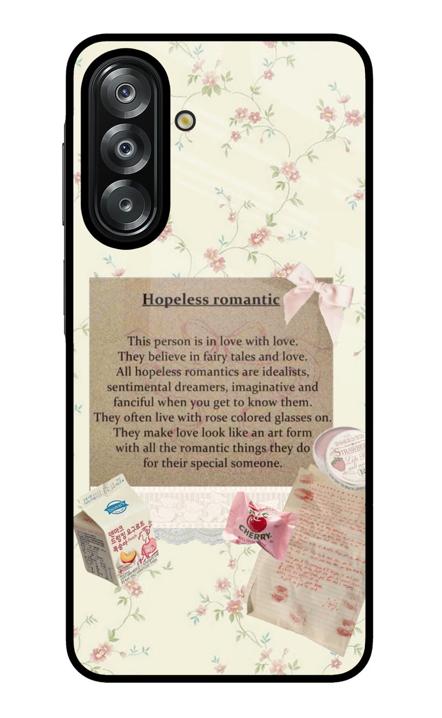 Hopeless Romantic Samsung A26 Back Cover, Metal case