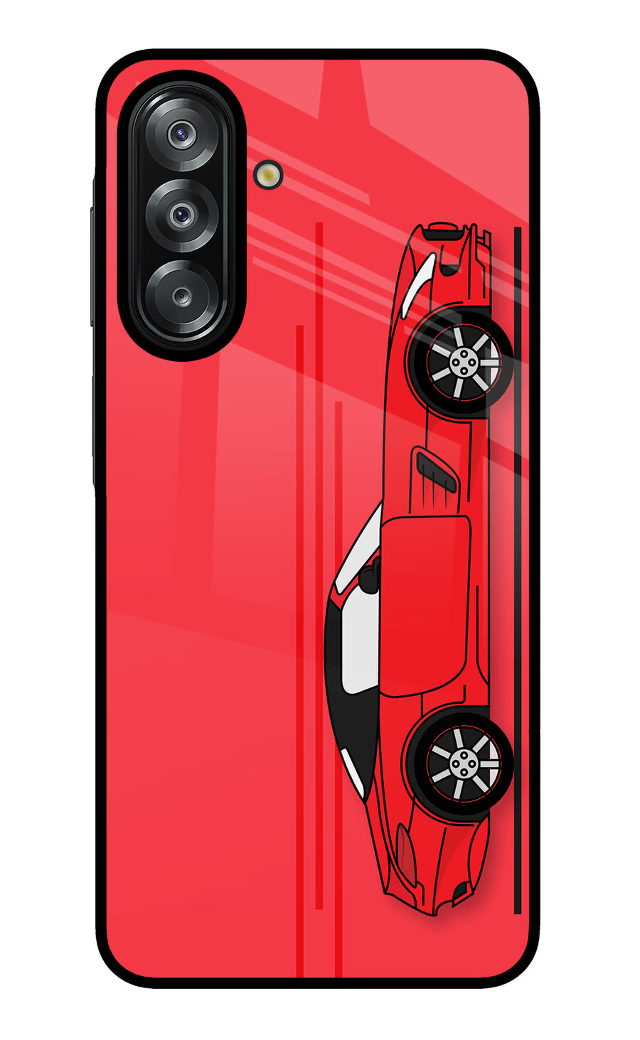 Red Velocity Samsung A26 Back Cover, Metal case
