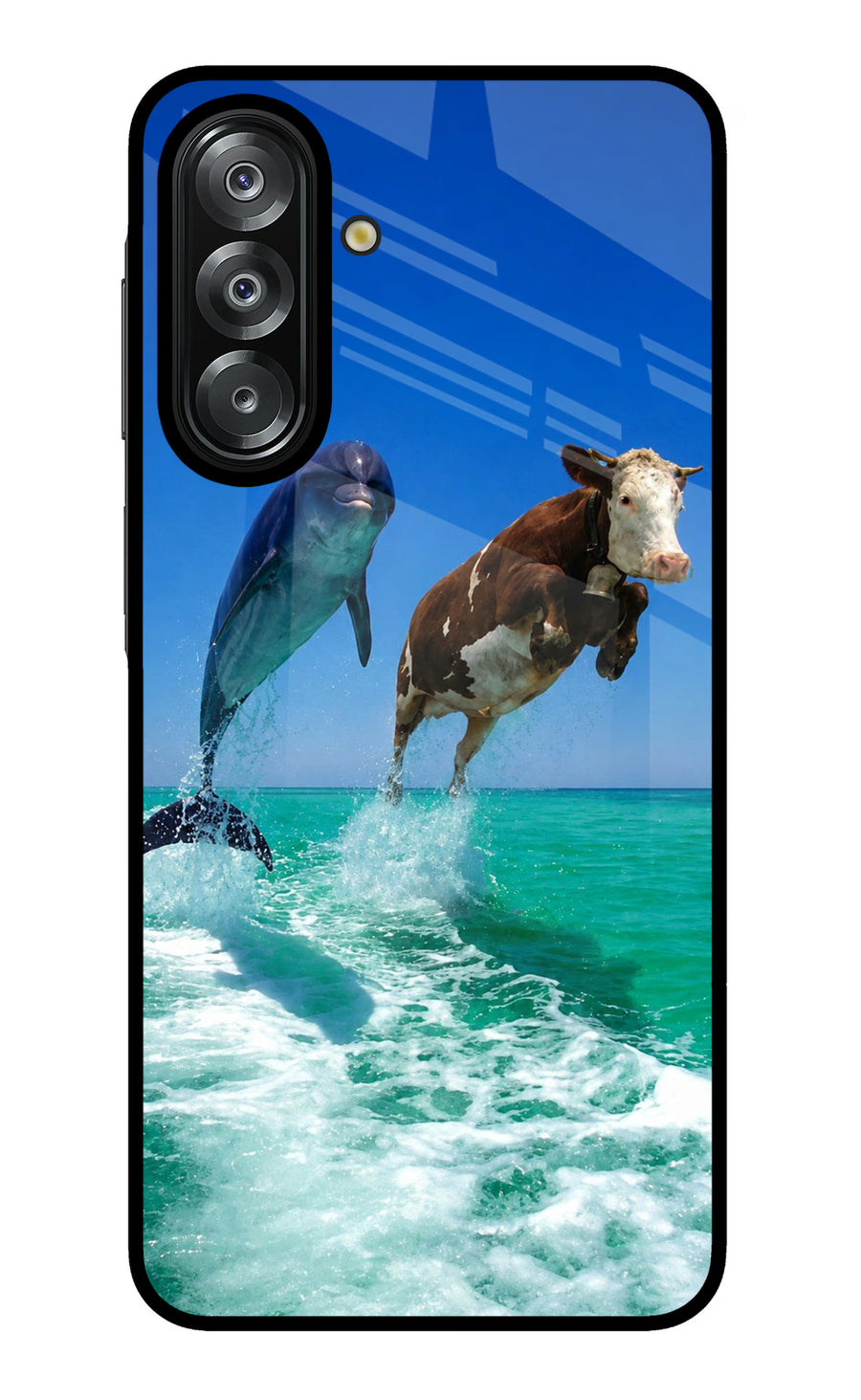 Dolphin vs Cow Samsung A26 Back Cover, Metal case