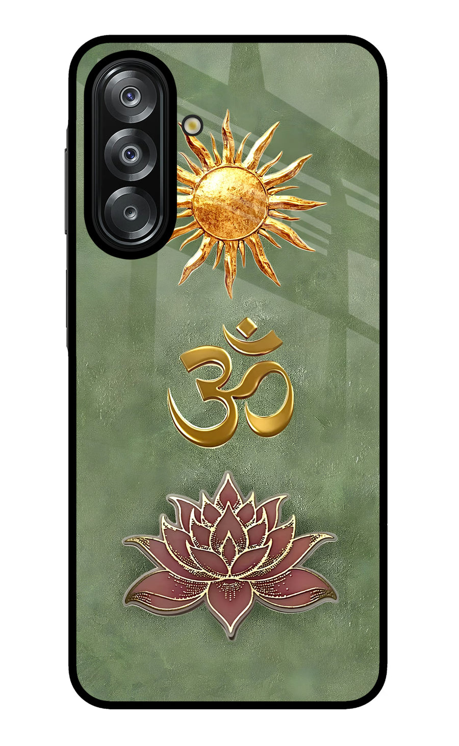 Om & Lotus Samsung A26 Back Cover, Metal case
