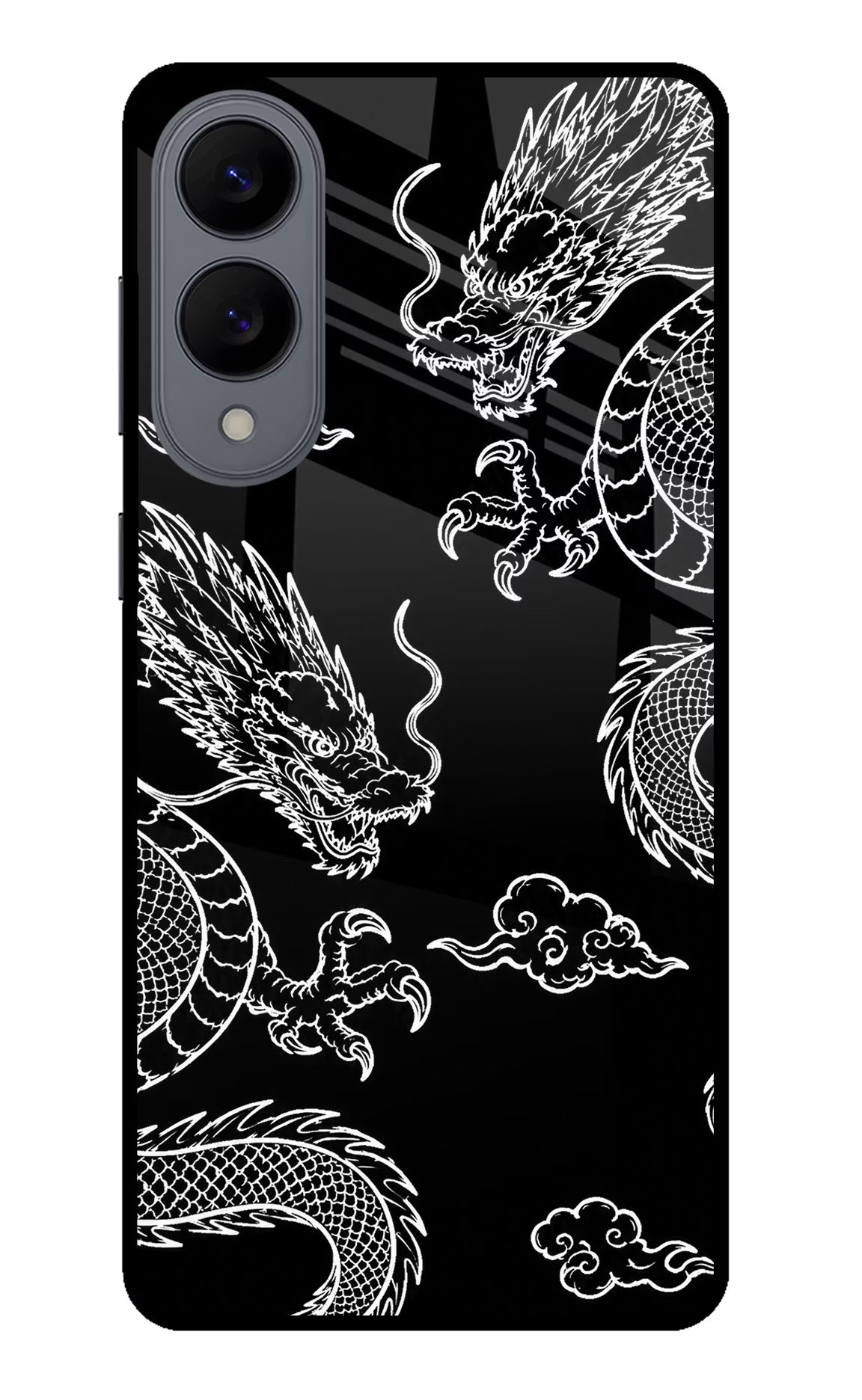 Twin Dragons Samsung S25 Edge Metal Case Back Cover by Casekaro