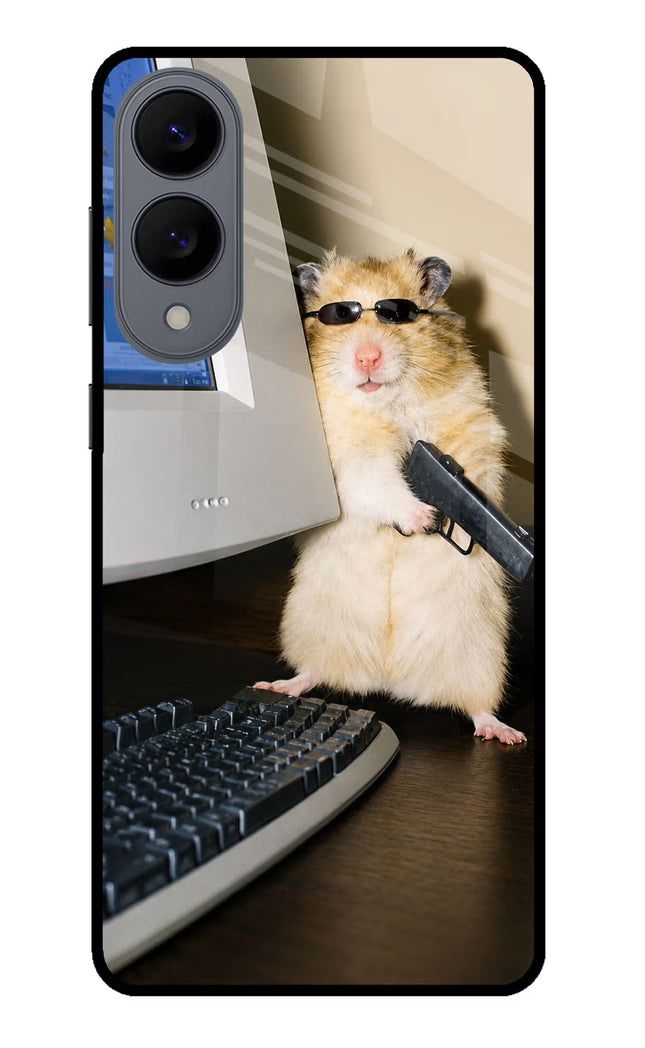 Hacker Hamster Samsung S25 Edge Metal Case Back Cover by Casekaro
