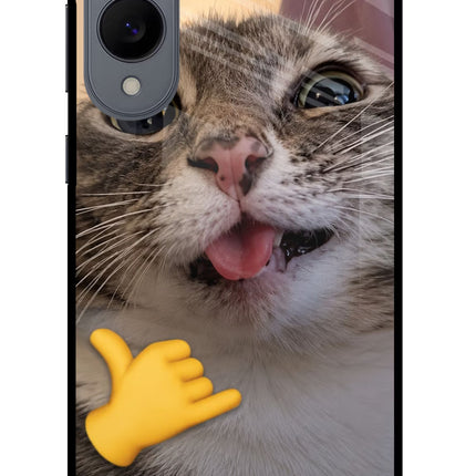 Silly Cat Call Samsung S25 Edge Metal Case Back Cover by Casekaro