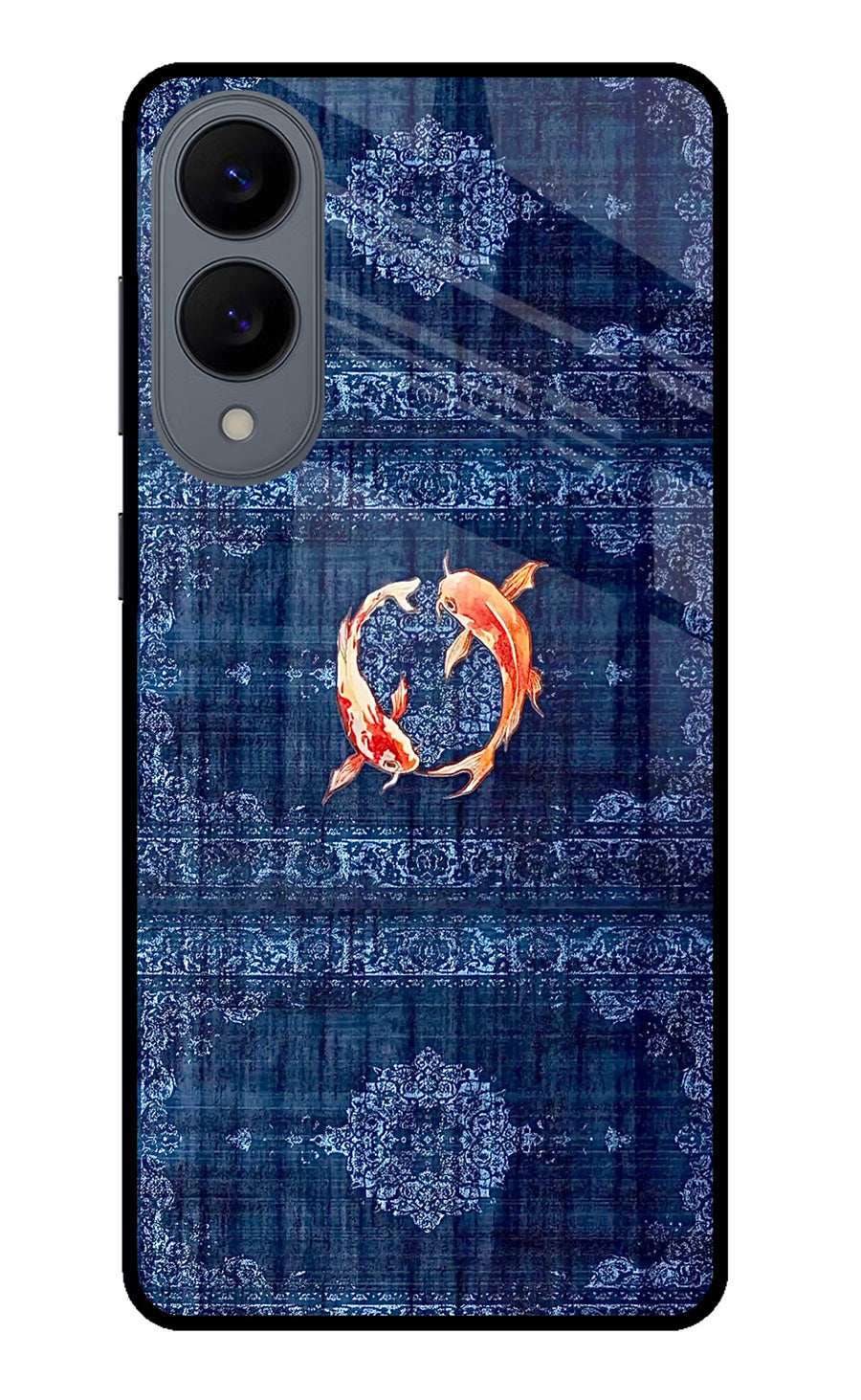Koi Blue Samsung S25 Edge Back Cover, Metal case