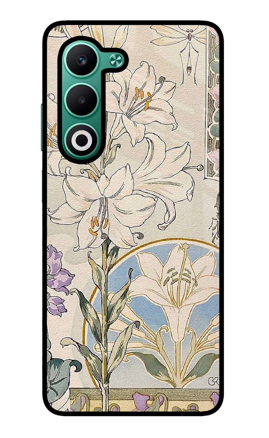 White Lily Oppo A5 5G Back Cover, Metal case