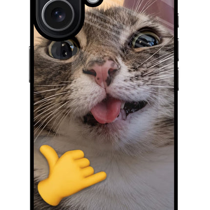 Silly Cat Call iPhone 17 Metal Case Back Cover by Casekaro