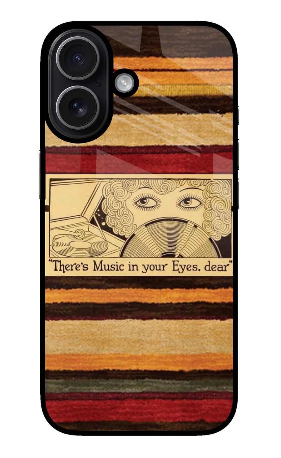 Vinyl Stripes iPhone 17 Back Cover, Metal case