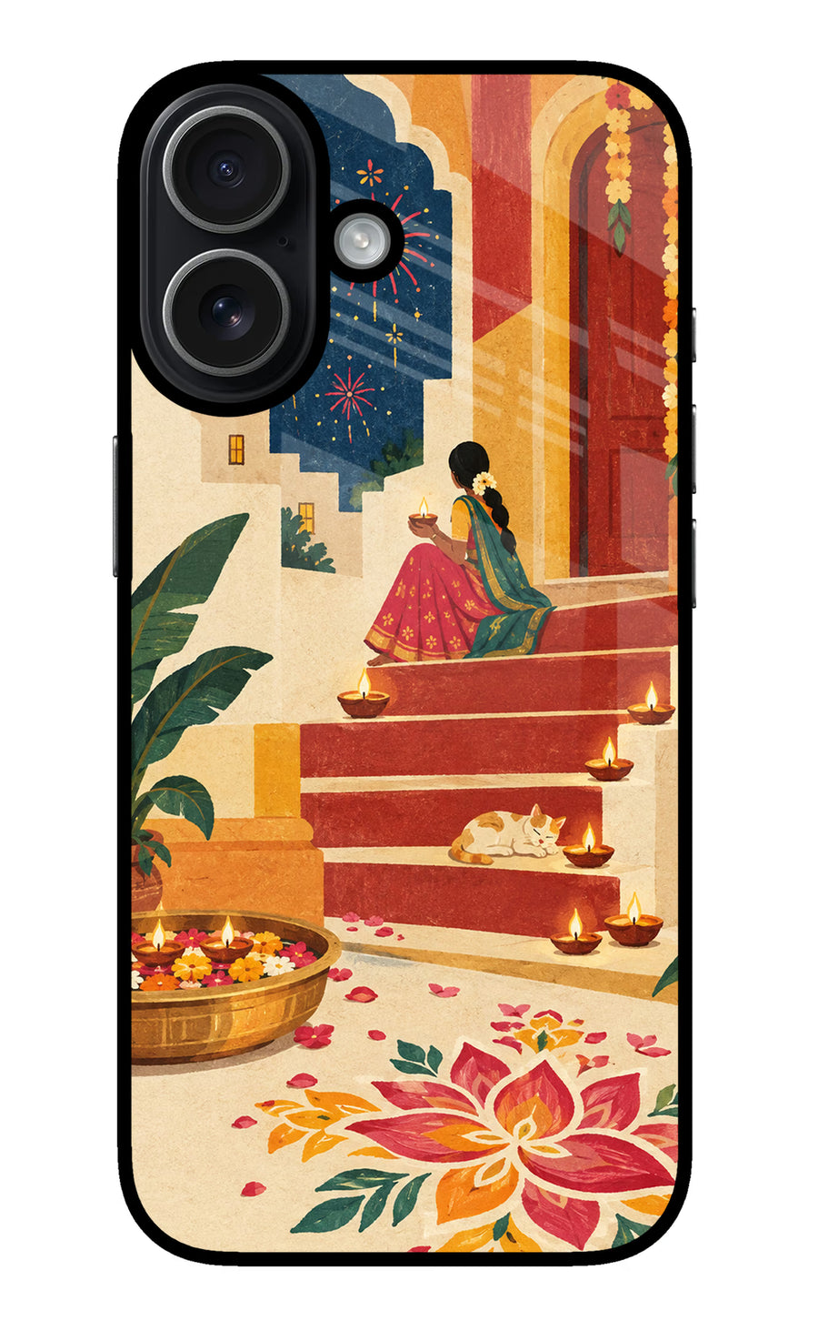 Diwali Rangoli iPhone 17 Back Cover, Metal case