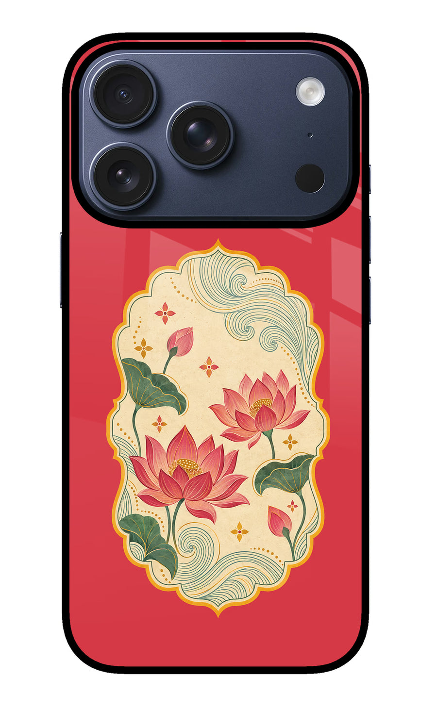 Pink Lotus iPhone 17 Pro Back Cover, Metal case